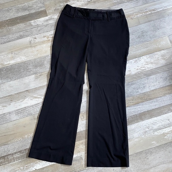 Women's WHBM Black Wide Leg Flare Trousers Size 8 - Picture 1 of 9